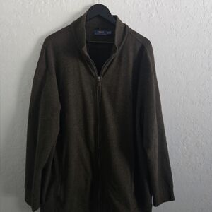 Polo by Ralph Lauren Brown full zip sweater